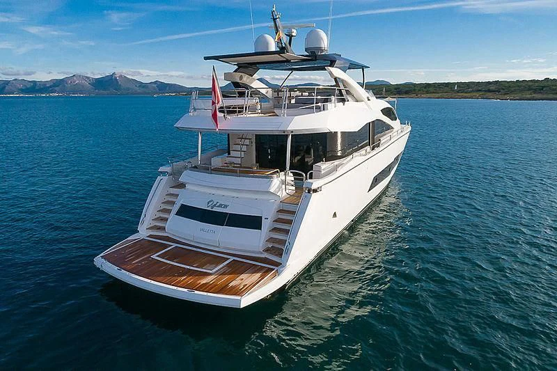 a boat in the water aboard RUSH X Yacht for Sale