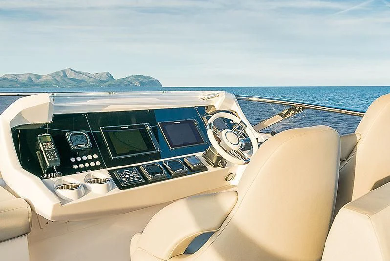 the interior of a boat aboard RUSH X Yacht for Sale