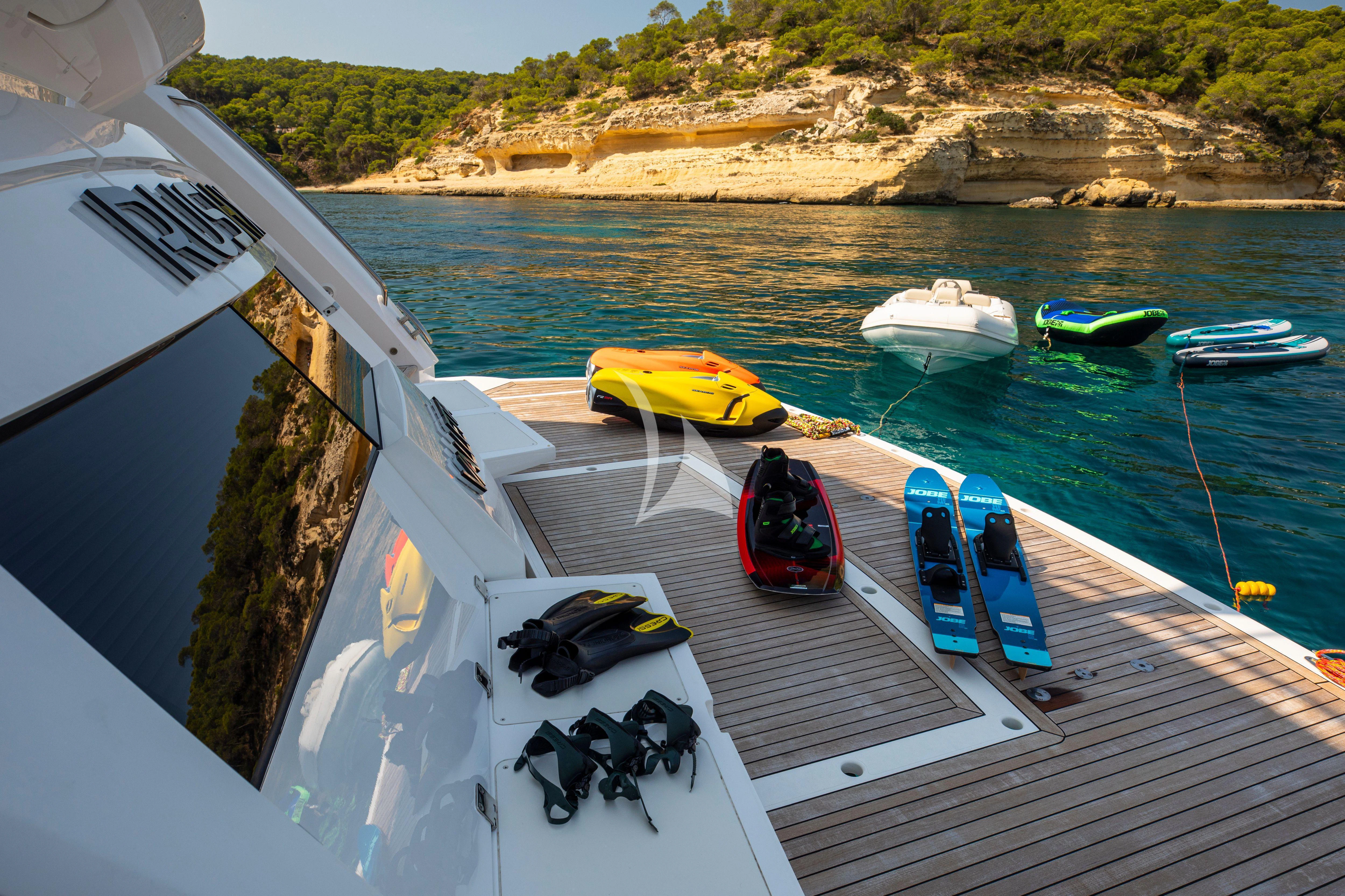 a boat on the water aboard RUSH X Yacht for Sale