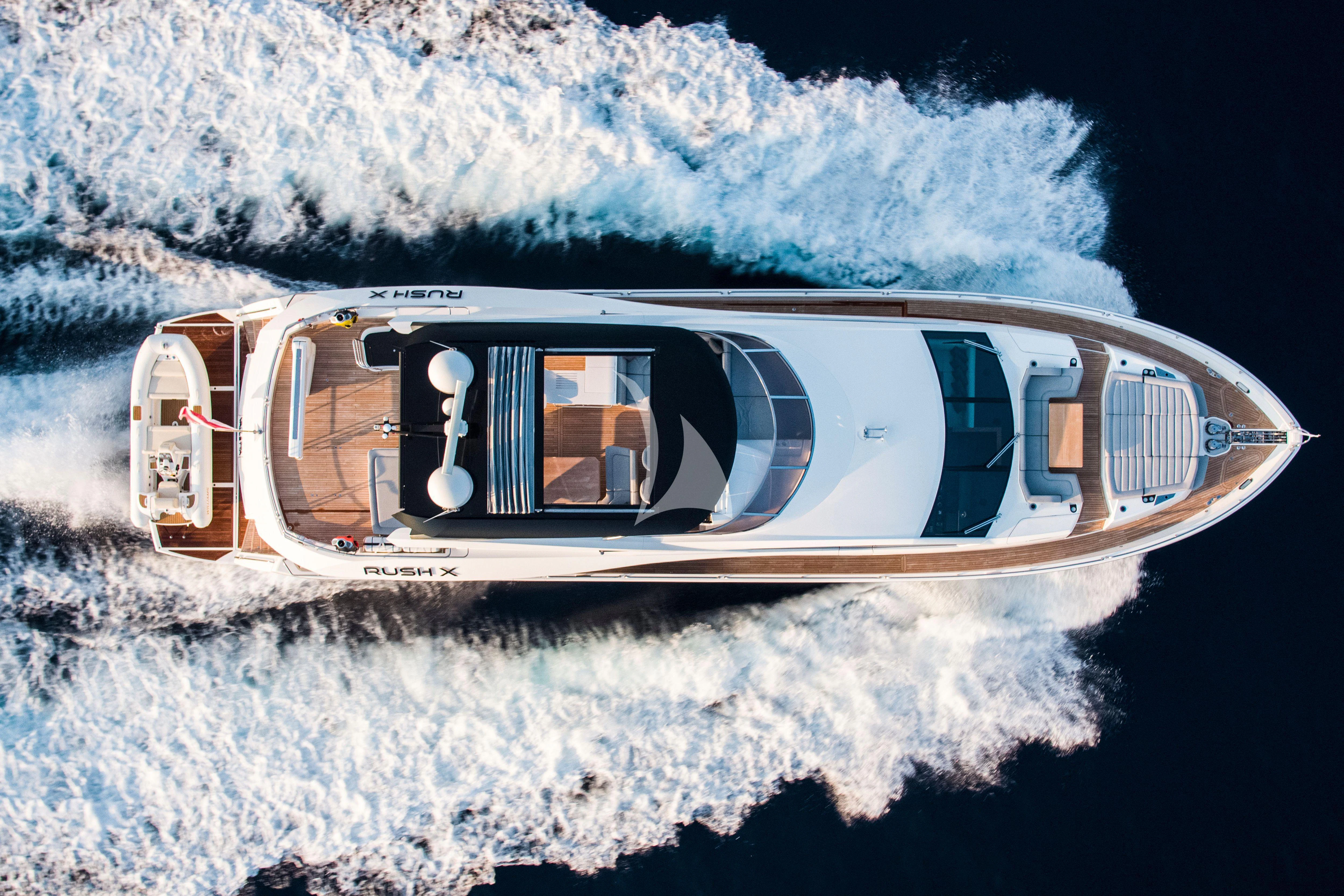 a boat on the water aboard RUSH X Yacht for Sale