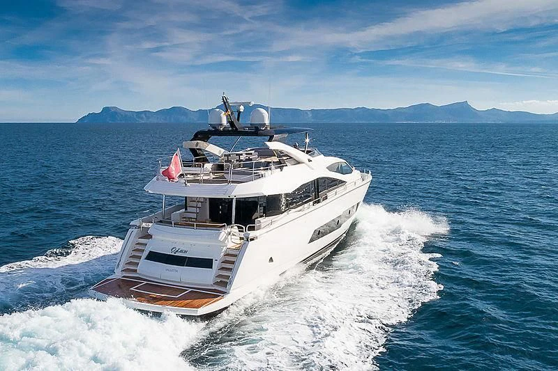 a boat on the water aboard RUSH X Yacht for Sale