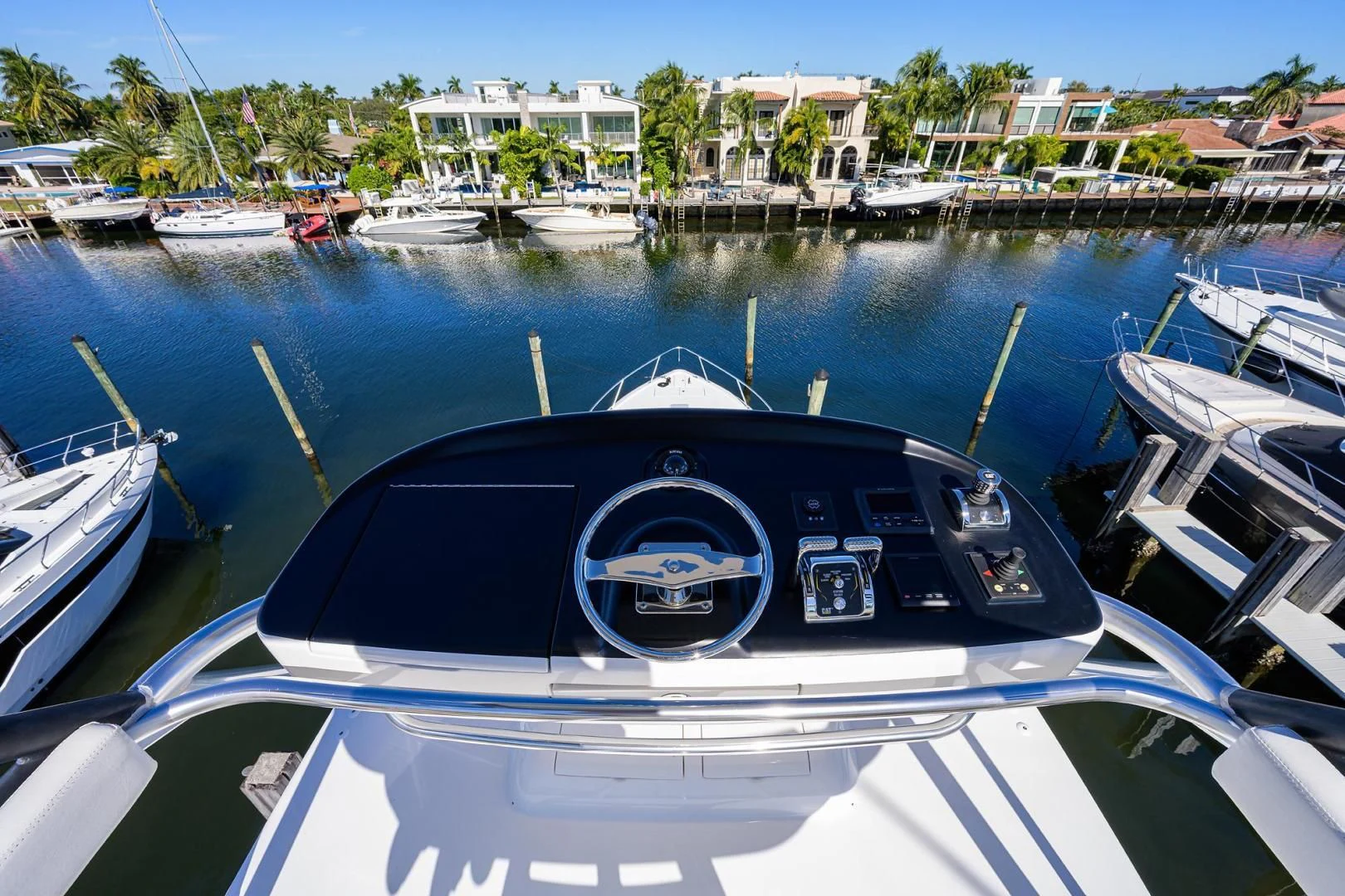 a boat in a harbor aboard TORO Yacht for Sale