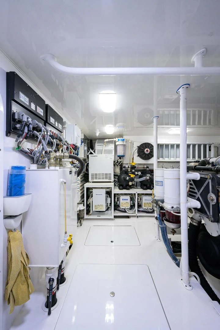 a room with machinery and equipment aboard TORO Yacht for Sale