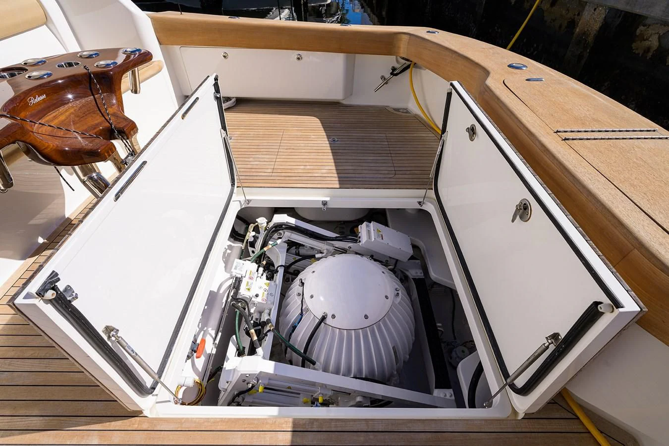 a close-up of a computer aboard TORO Yacht for Sale