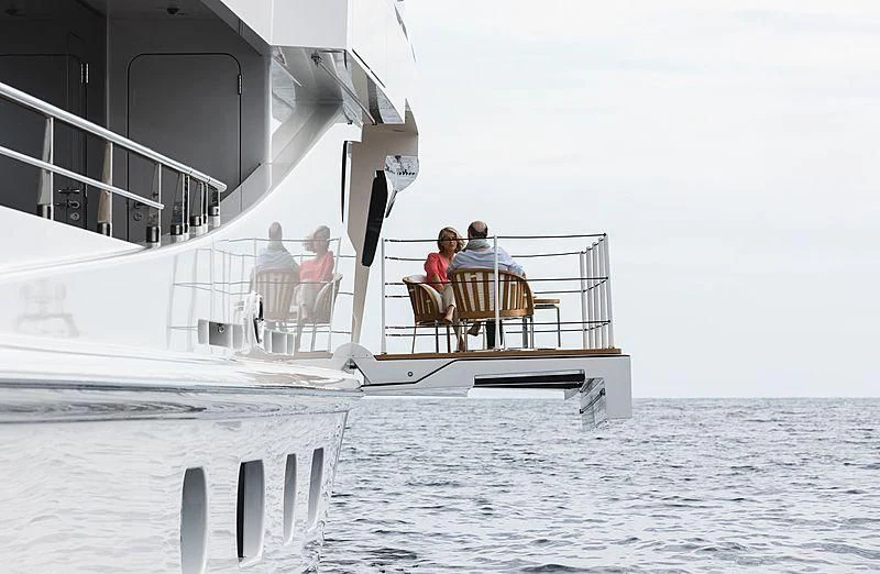 people sitting on a boat aboard VOLPINI 2 Yacht for Sale