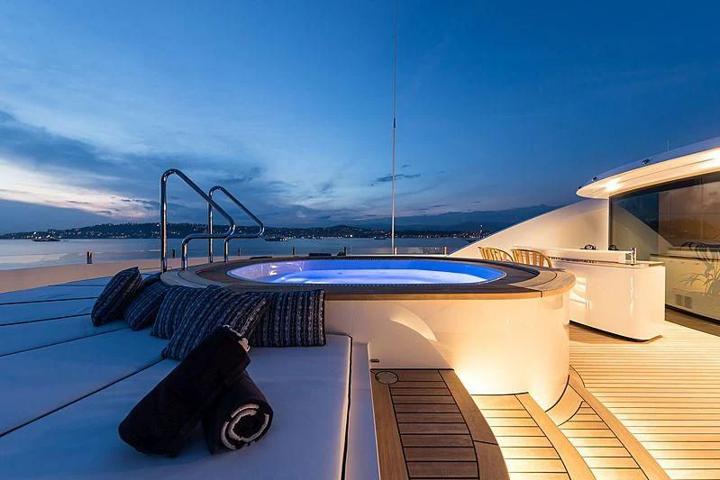a boat on a deck aboard VOLPINI 2 Yacht for Sale
