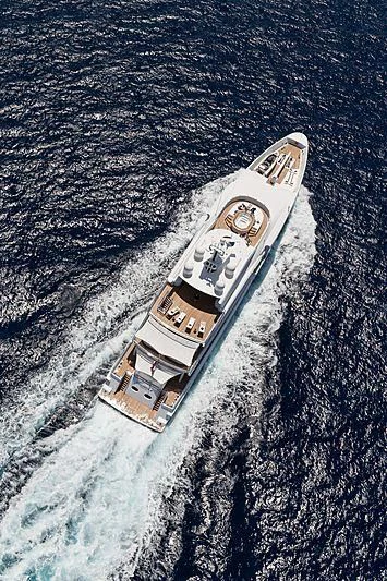 a space shuttle in the water aboard VOLPINI 2 Yacht for Sale