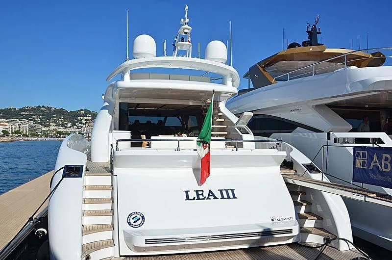 a boat on the water aboard LEA III Yacht for Sale