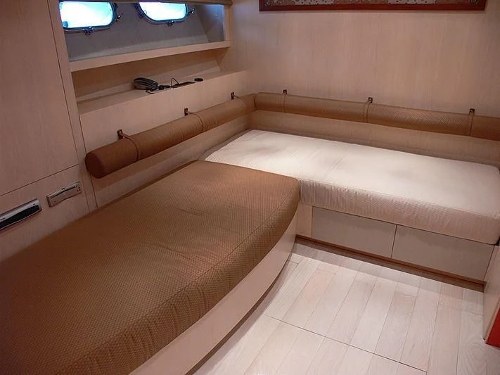 a room with bunk beds aboard SOFIA Y Yacht for Sale