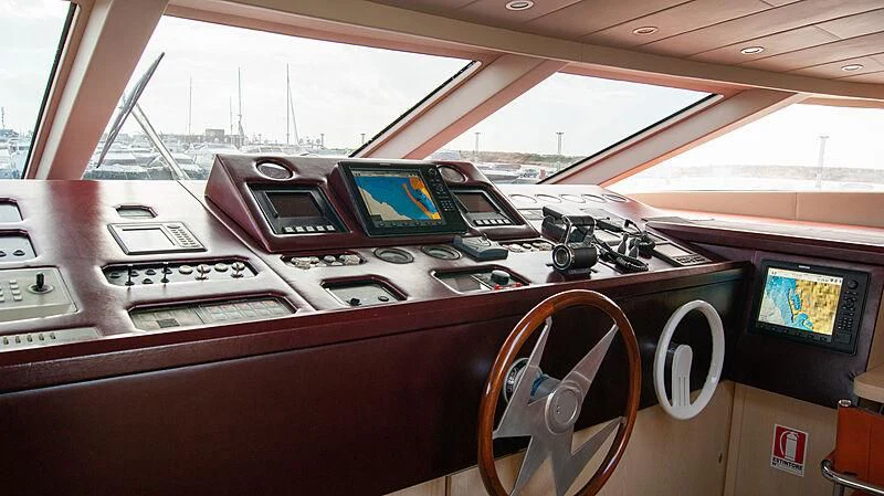 inside of a car aboard SOFIA Y Yacht for Sale