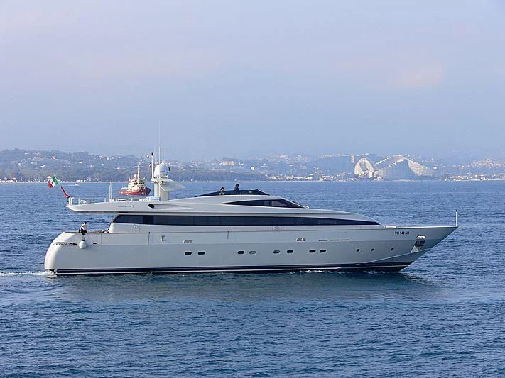a white yacht in the water aboard SOFIA Y Yacht for Sale