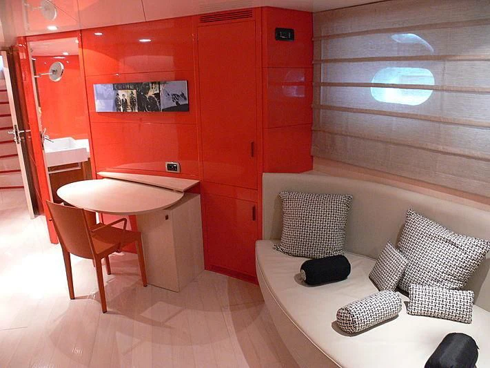 a room with a couch and a table aboard SOFIA Y Yacht for Sale