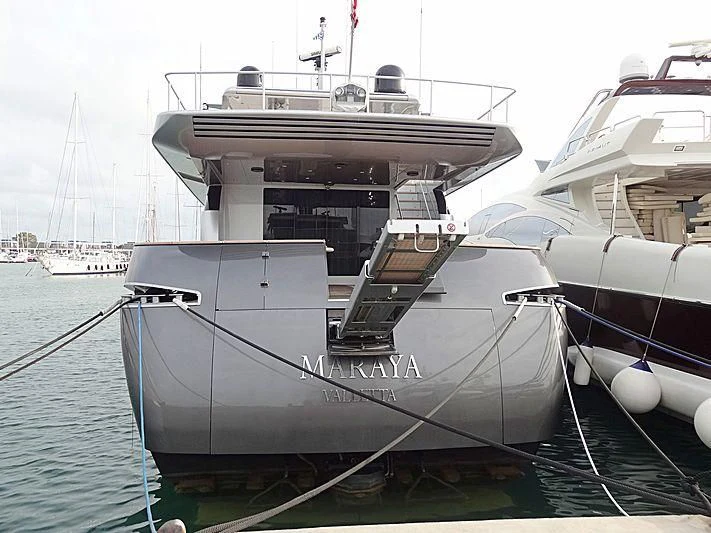 a large white boat aboard SOFIA Y Yacht for Sale