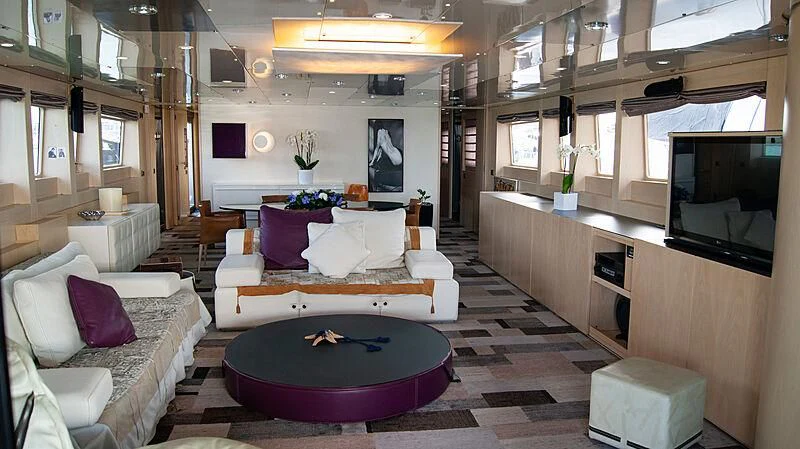 a room with a bed and a couch aboard SOFIA Y Yacht for Sale