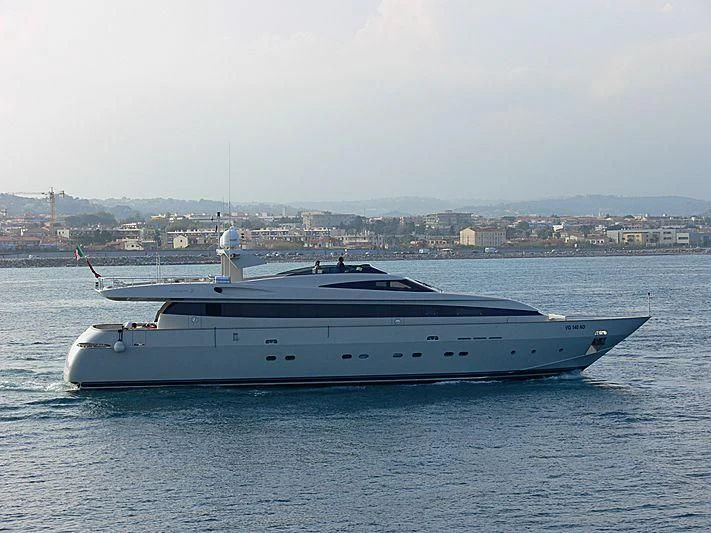 a white yacht in the water aboard SOFIA Y Yacht for Sale