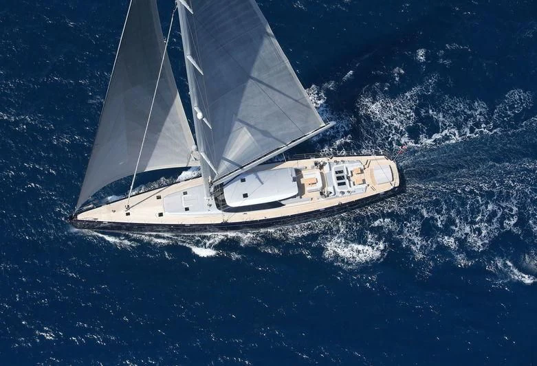 a boat in the water aboard BLUE PAPILLON Yacht for Sale