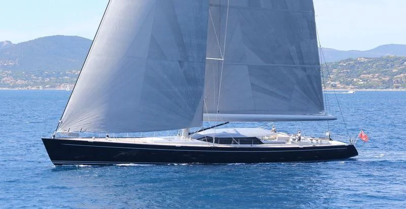 a boat in the water aboard BLUE PAPILLON Yacht for Sale