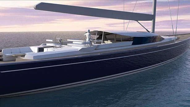 a person sitting on a boat aboard BLUE PAPILLON Yacht for Sale