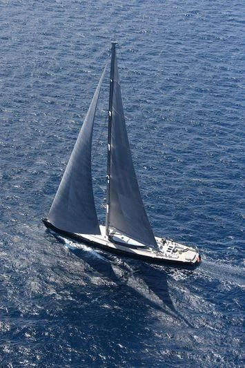 a sailboat on the water aboard BLUE PAPILLON Yacht for Sale