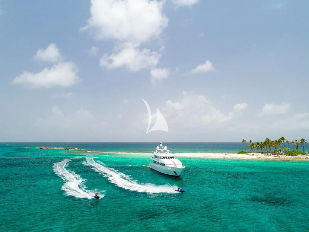 a boat on the water aboard PACKAGE DEAL Yacht for Charter