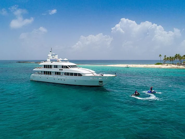 a boat in the water aboard PACKAGE DEAL Yacht for Charter