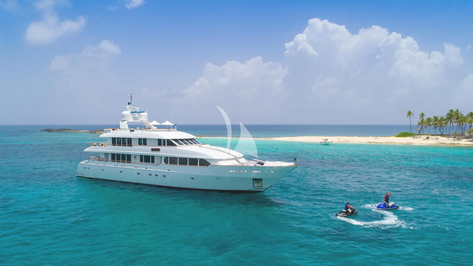 a boat on the water aboard PACKAGE DEAL Yacht for Charter