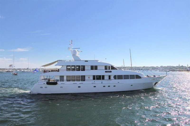 a boat in the water aboard PACKAGE DEAL Yacht for Charter
