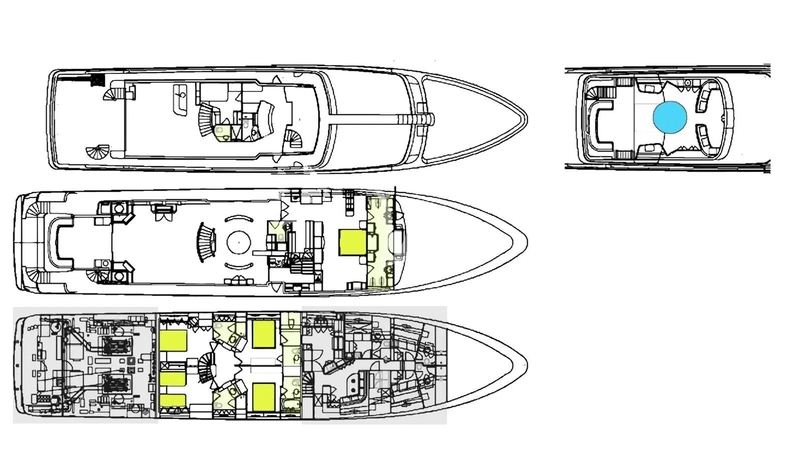 diagram, engineering drawing aboard PACKAGE DEAL Yacht for Charter