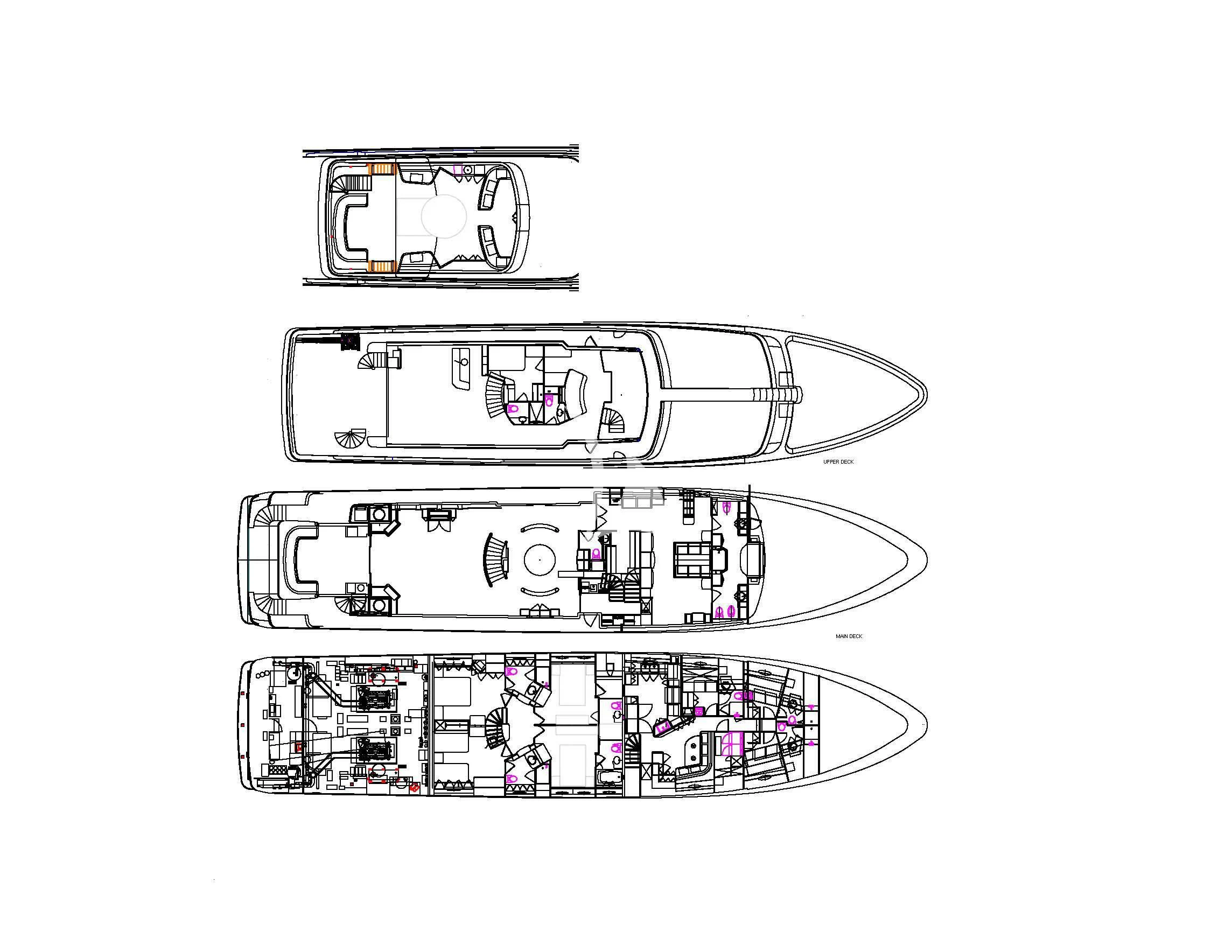 diagram, engineering drawing aboard PACKAGE DEAL Yacht for Charter