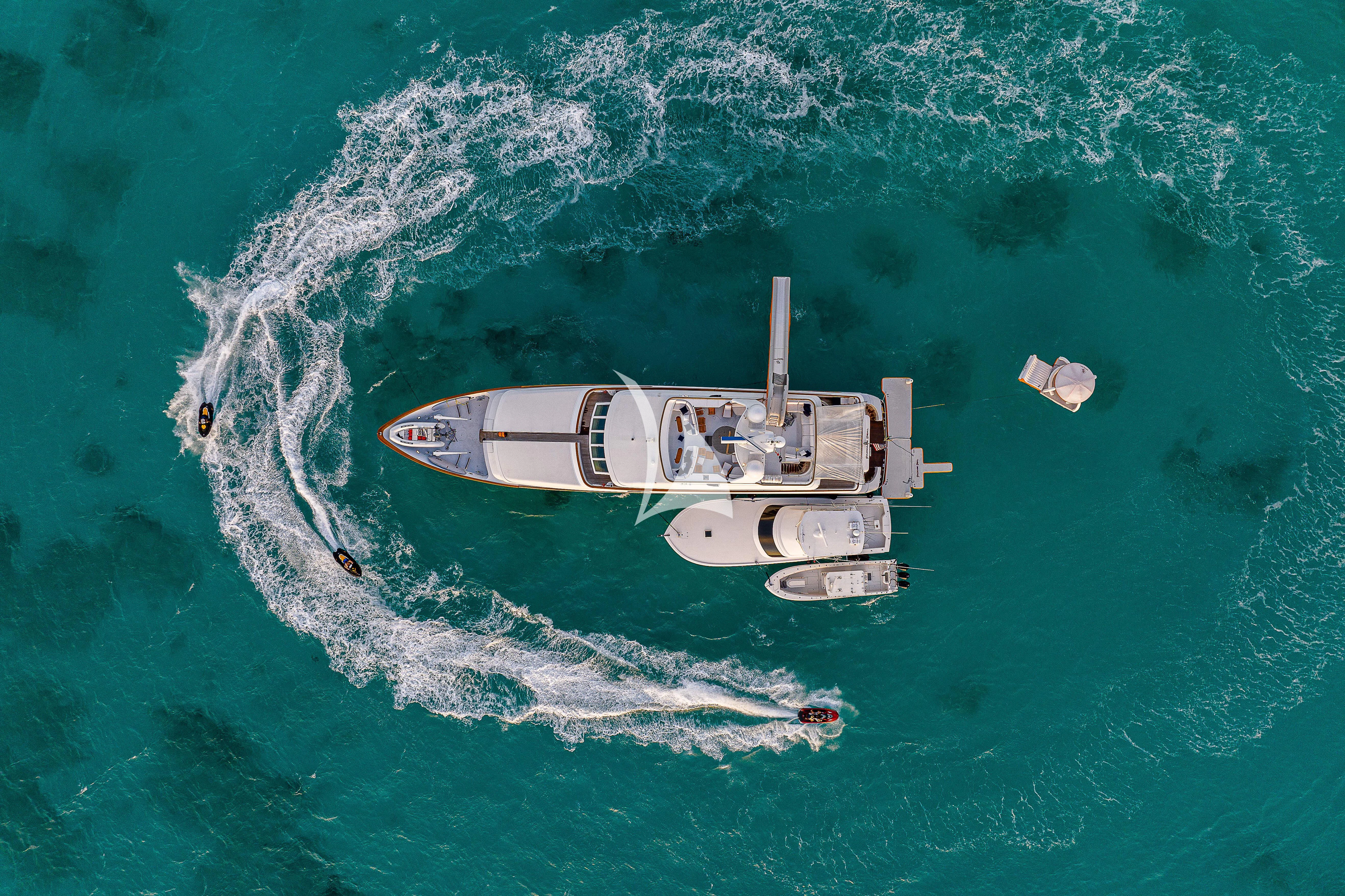a boat in the water aboard PACKAGE DEAL Yacht for Charter