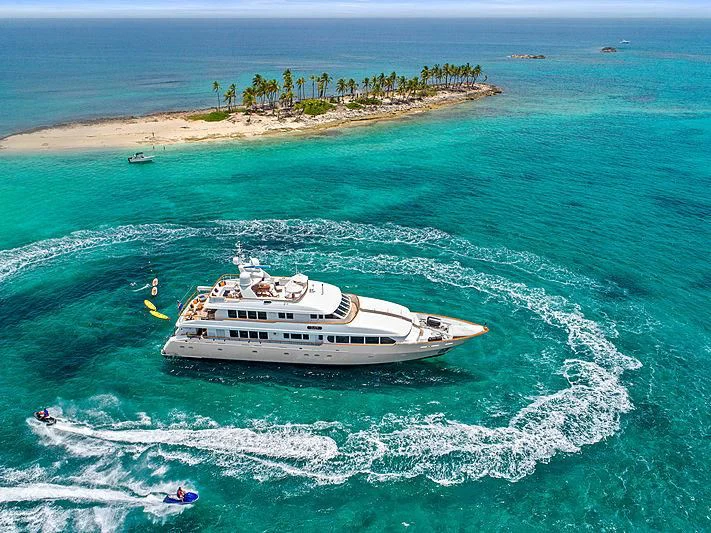 a boat in the water aboard PACKAGE DEAL Yacht for Charter
