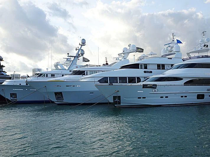 a group of boats in the water aboard PACKAGE DEAL Yacht for Charter