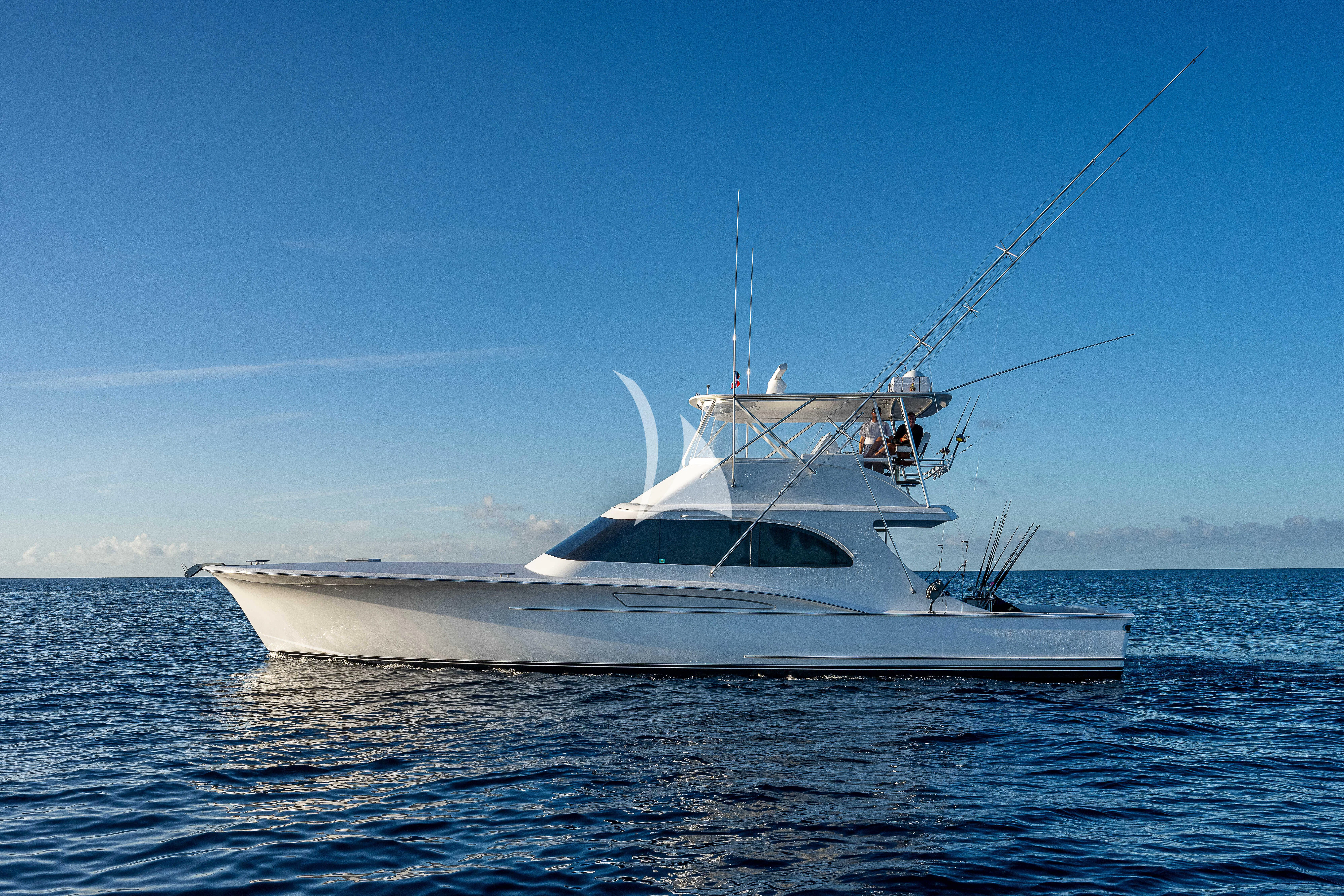 a white boat in the water aboard PACKAGE DEAL Yacht for Charter