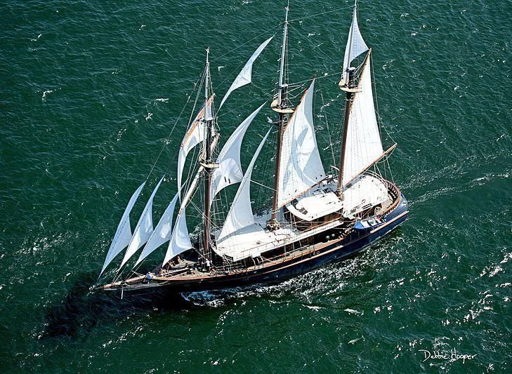 a sailboat on the water aboard PEACEMAKER Yacht for Sale