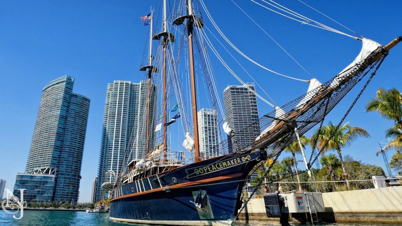 a boat in the water aboard PEACEMAKER Yacht for Sale