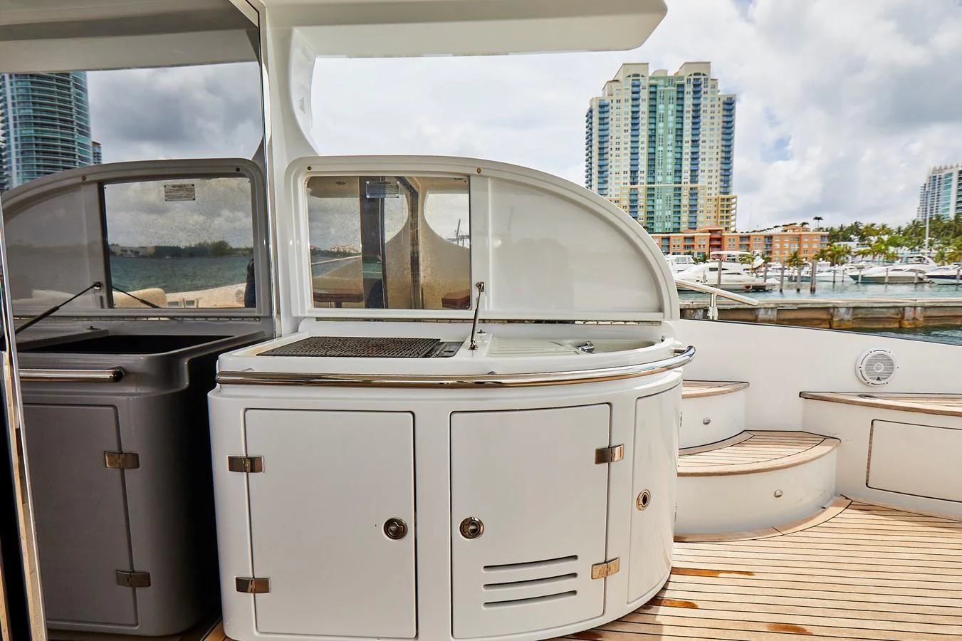 a large white machine aboard BLACK ICE Yacht for Sale