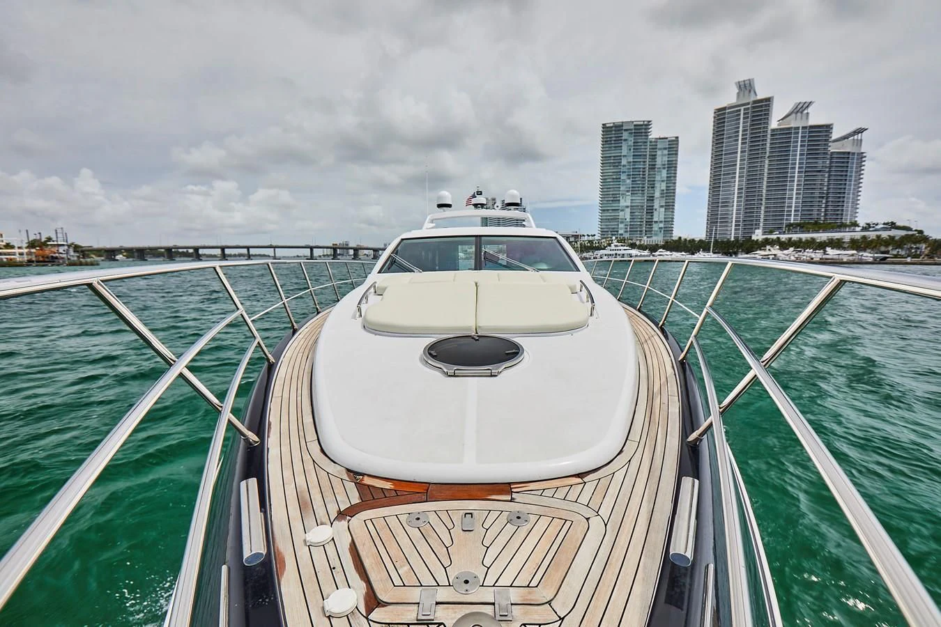 a boat on a bridge aboard BLACK ICE Yacht for Sale