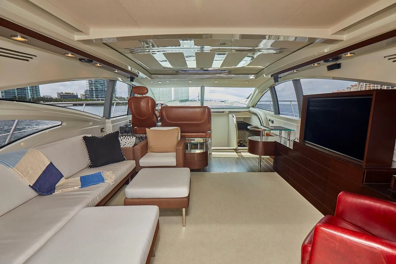 inside of a train aboard BLACK ICE Yacht for Sale