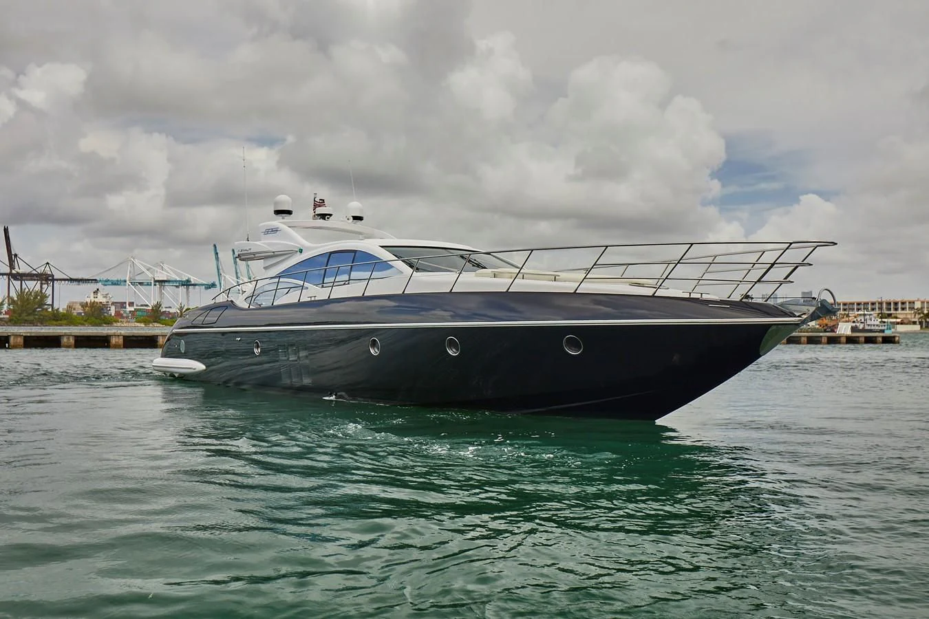 a boat on the water aboard BLACK ICE Yacht for Sale