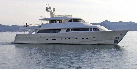 a large white yacht in the water aboard MALUHEA Yacht for Sale
