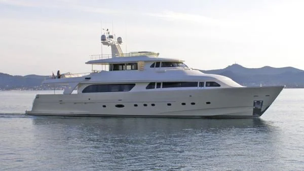 a white yacht in the water aboard MALUHEA Yacht for Sale