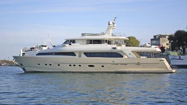 a large white yacht aboard MALUHEA Yacht for Sale