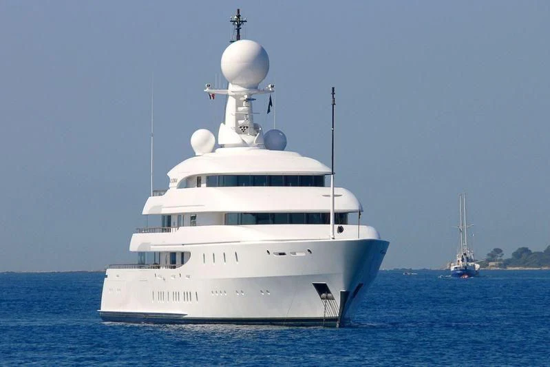 a white boat in the water aboard ILONA Yacht for Sale