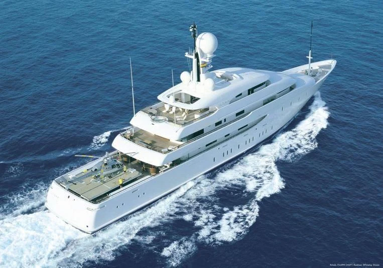 a ship in the water aboard ILONA Yacht for Sale