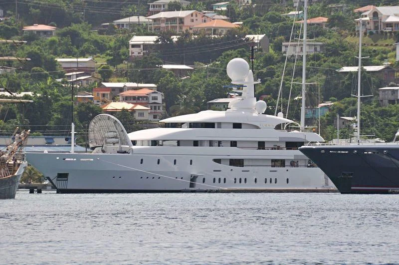 a white boat in the water aboard ILONA Yacht for Sale