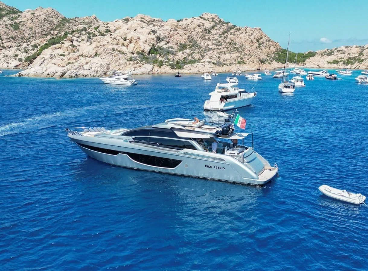 a group of boats in the water aboard CHILUCE Yacht for Charter