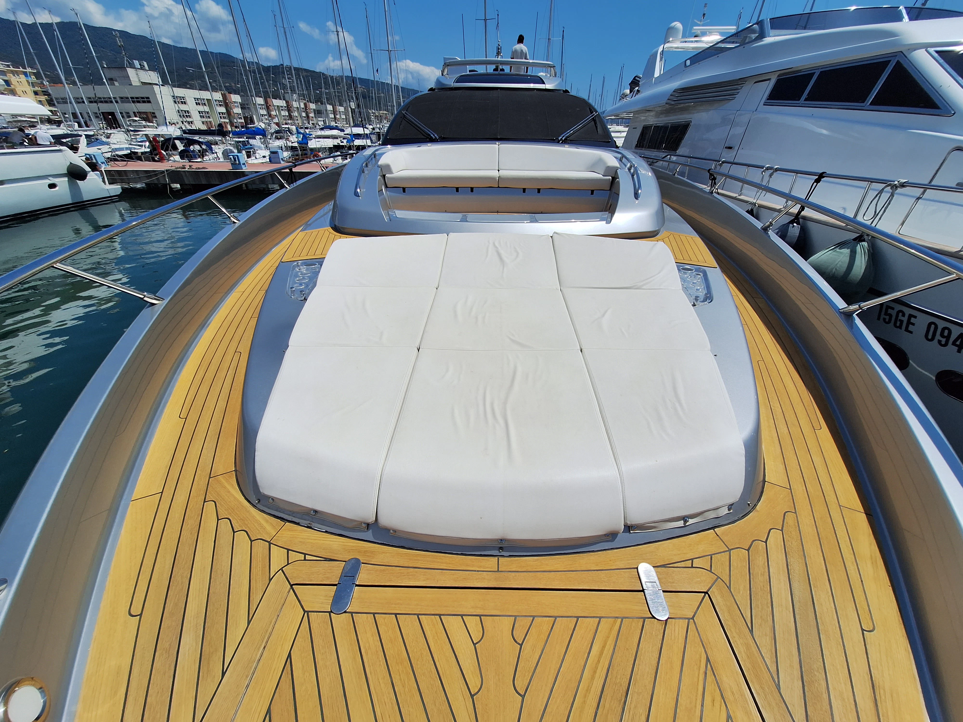 a boat on a deck aboard CHILUCE Yacht for Charter