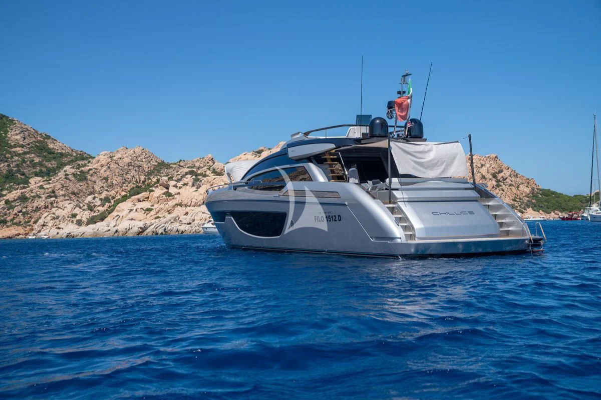 a boat in the water aboard CHILUCE Yacht for Charter
