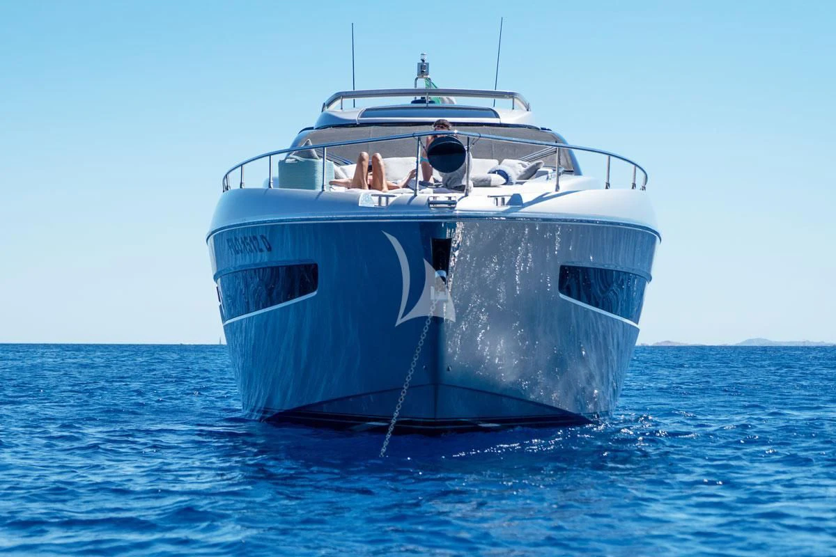 a boat in the water aboard CHILUCE Yacht for Charter