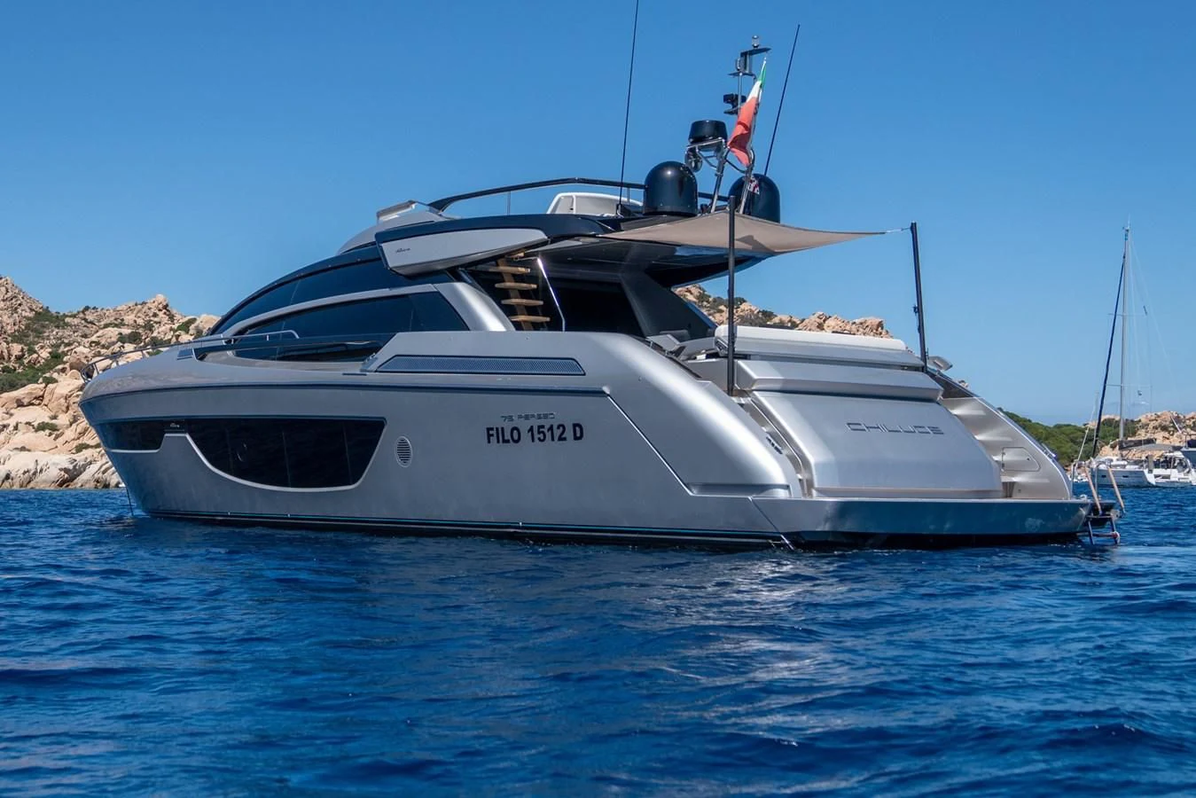 a boat on the water aboard CHILUCE Yacht for Charter